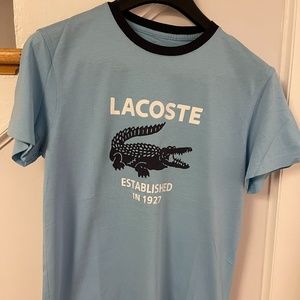 Lacoste Crocodile Graphic Crew Neck Tee SZ 4 SMALL